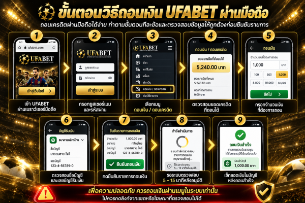 ขั้นตอนวิธีถอนเงิน UFABET ผ่านมือถือ