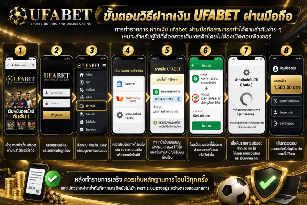 ขั้นตอน วิธีฝากเงิน ufabet ผ่านมือถือ