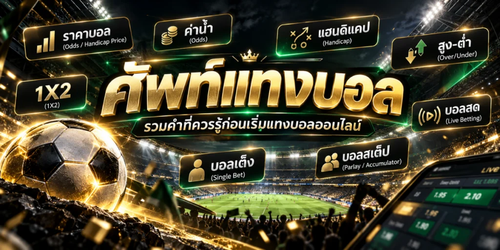 ศัพท์แทงบอล คำพื้นฐานที่มือใหม่ควรรู้